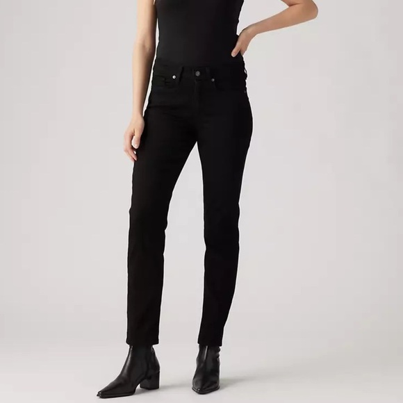 Levi’s Classic Straight Leg Black Jeans Mid Rise 90s Women’s Size 6 - Picture 1 of 12